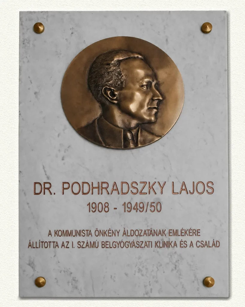 Dr. Podhradszky Lajos emléktábla