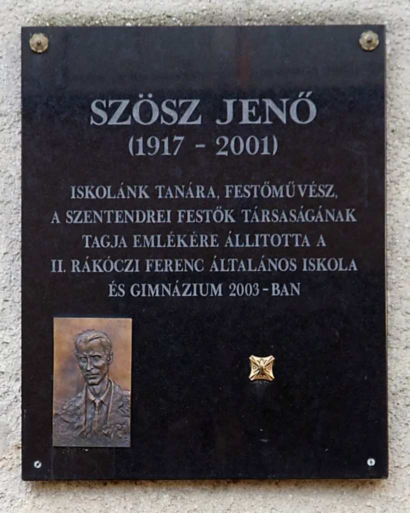 Szösz Jenő emléktábla